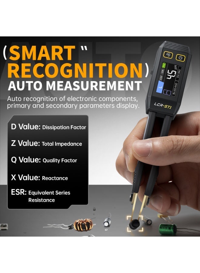 FNIRSI Mini Smart Tweezer LCR SMD ESR Tester Resistance Capacitance Inductance Continuity Diode Test Measurement Tools - Image 2