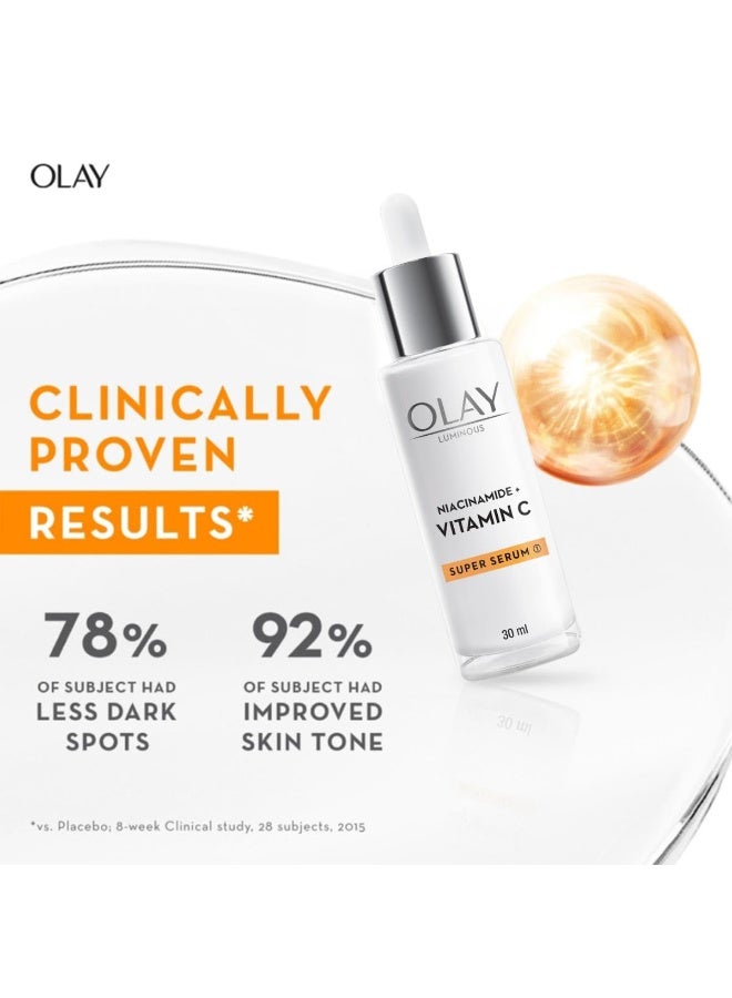 Olay Vitamin C Kit for 2X Glow | Vitamin C Serum with Free Cleanser l Even Glow and Smooth Texture | With Niacinamide l Normal, Oily, Dry & Combination Skin l Parabens & Sulphate free | Pack of 2 - Image 4