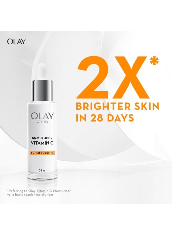 Olay Vitamin C Kit for 2X Glow | Vitamin C Serum with Free Cleanser l Even Glow and Smooth Texture | With Niacinamide l Normal, Oily, Dry & Combination Skin l Parabens & Sulphate free | Pack of 2 - Image 3