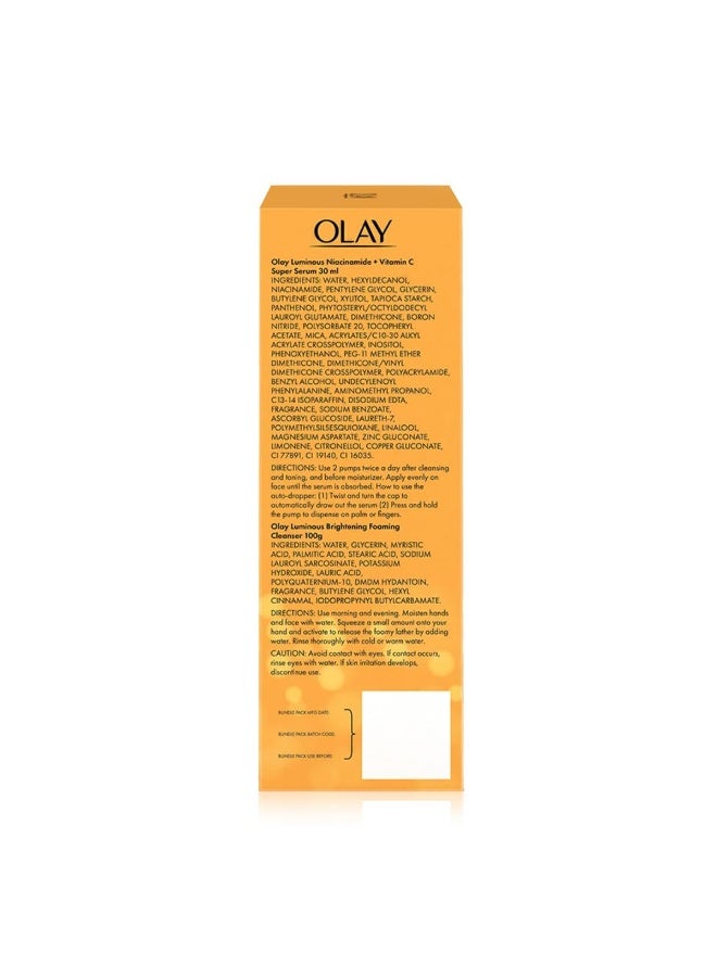 Olay Vitamin C Kit for 2X Glow | Vitamin C Serum with Free Cleanser l Even Glow and Smooth Texture | With Niacinamide l Normal, Oily, Dry & Combination Skin l Parabens & Sulphate free | Pack of 2 - Image 5