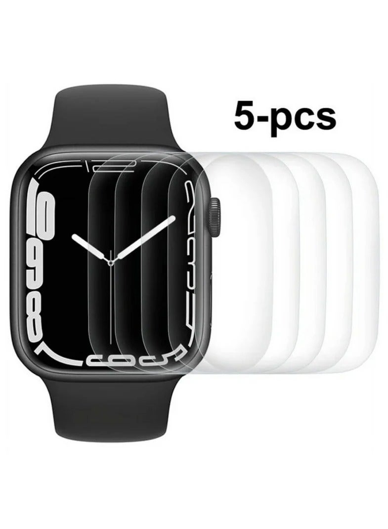 Five Pcs Clear Hydrogel Screen Protectors Compatible with Apple Watch Series 10 46mm