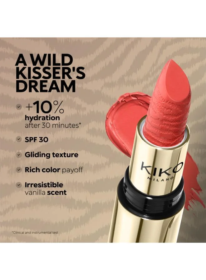 Kiko Milano heat game Just Cavalli X Kiko Milano Wild-Kisser Lipstick Spf30 04 Heat Game for Women | Best Price UAE