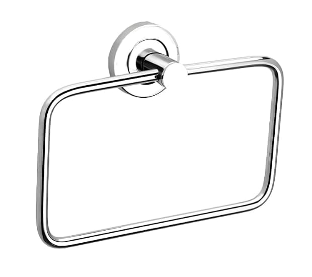 Stainless Steel Square Towel RingNapkin RingTowel HangerNapkin HolderTowel Holder for Bathroom Kitchen Washbasin Wash Area Homes Hotels Bathroom Accessories Chrome Finish Pack of 1  - Image 2