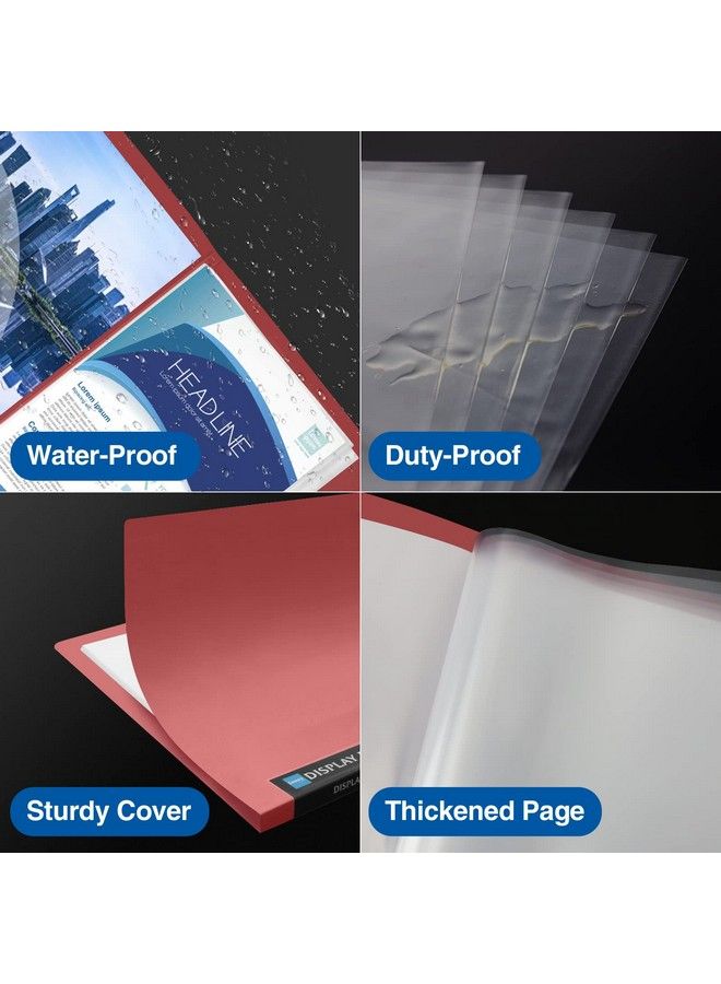 Sooez Art Portfolios 11"X17" Large Portfolio Folder With 30 Pockets & Black Inner Sheets Display 60 Pages 11 X 17 Presentation Book For Artwork Storage Binder With Plastic Sleeves For Artist - Image 5