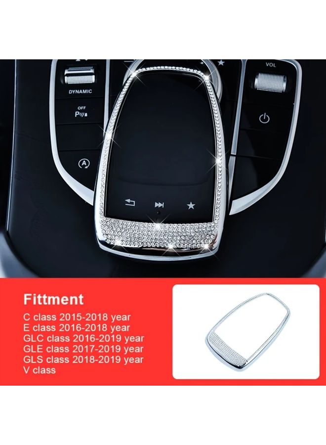 غطاء ناقل الحركة المرصع بحجر الراين الأبيض اللامع لمرسيدس E300L C200L C180L فئة E GLC W205 W213 - Image 1