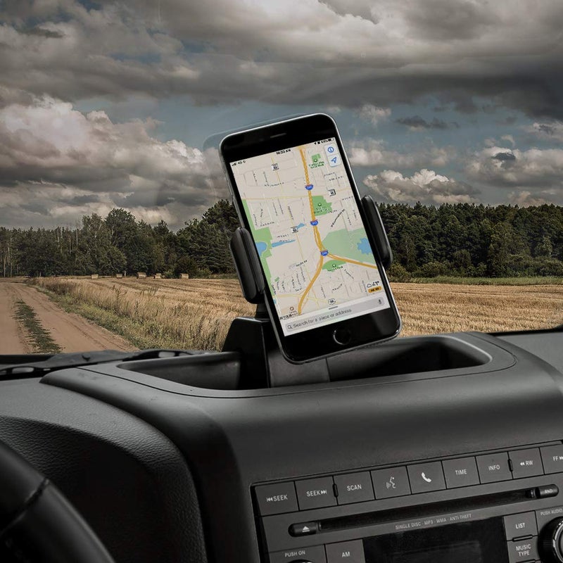 Voodonala for Jeep JK Phone Holder Mount with Storage Tray Central Dashboard Phone Mount with Storage Bin Fit for 20112018 Jeep Wrangler JK JKU Interior Accessories Matt Black