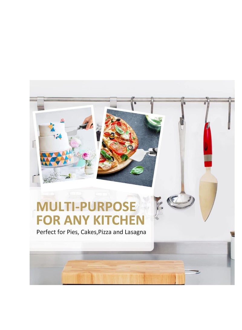 MARKQ قطاعة كعك، خادم كعك من الفولاذ المقاوم للصدأ للحلويات، البيتزا، الفطائر لحفلات الزفاف، أعياد الميلاد، الحفلات والفعاليات، شريحة كعك - Image 2