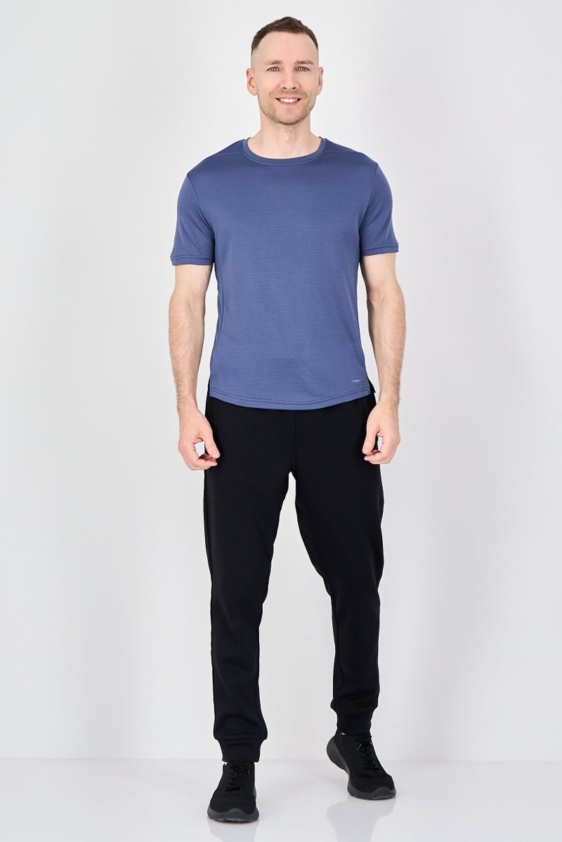 MOTION Men Sportswear Fit Short Sleeve Training T-Shirt, Dusty Blue - Image 4