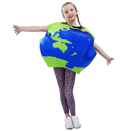 PGOND Earth Globe Costume Kids Planet Dress Up Outfit Blue and Green - Image 1