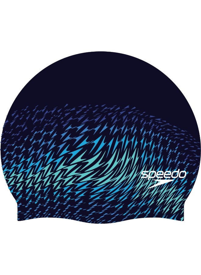 Speedo Speedo Printed Silicone Swim Cap - One Size | Premium Swimwear & Swimming Accessory by Speedo for Training, Fitness and Recreational Use - Premium Swimming Hats for Performance, Durability and Everyday Use - Image 1
