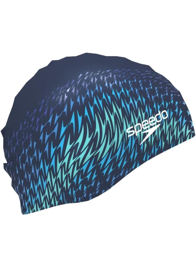 Speedo Speedo Printed Silicone Swim Cap - One Size | Premium Swimwear & Swimming Accessory by Speedo for Training, Fitness and Recreational Use - Premium Swimming Hats for Performance, Durability and Everyday Use - Image 2