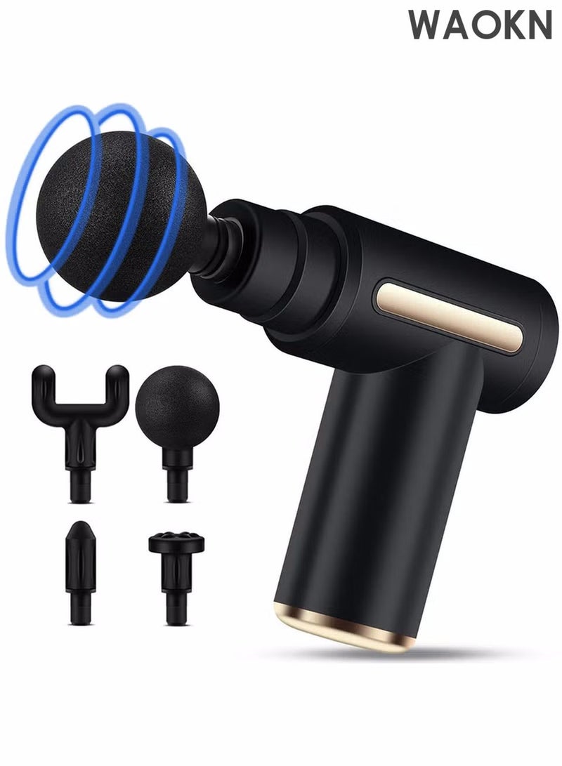 دبليو أيه أو كي أن مسدس تدليك صغير، مسدس تدليك عميق للأنسجة العضلية مع 6 سرعات، جهاز تدليك فائق الهدوء، جهاز تدليك كهربائي محمول باليد للجسم لتخفيف آلام الظهر والرقبة والتخلص من الآلام، هدايا للنساء/الرجال/لها/له - Image 1