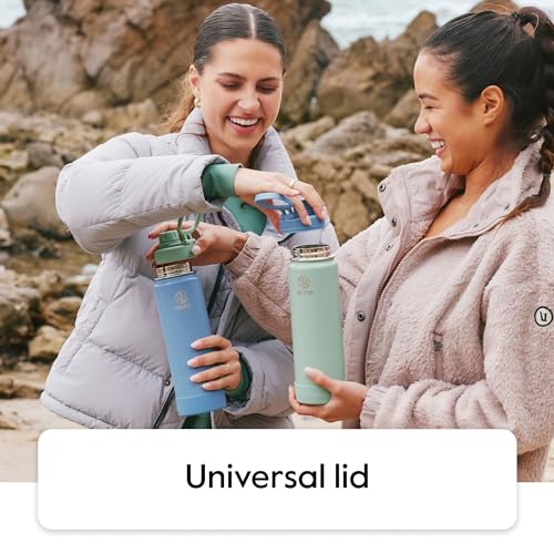 Takeya Actives Water Bottle with Spout Lid - Bottle with Double Stainless Steel Insulation - Dishwasher Safe & BPA-Free - Bottle with Spout Lid & Removable Bumper - 24 oz, Bluestone - Image 5