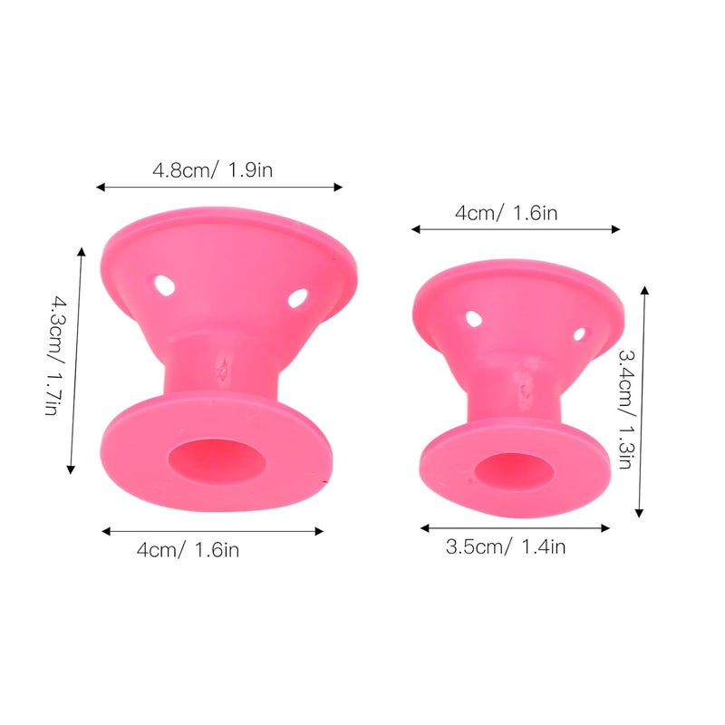 comfrt Silicone Hair Rollers Set,20Pcs Mushroom Shaped Hair Curlers,Heatless Rose Red Hair Curlers Set for Women Girls Long Medium Short Hair - Image 4