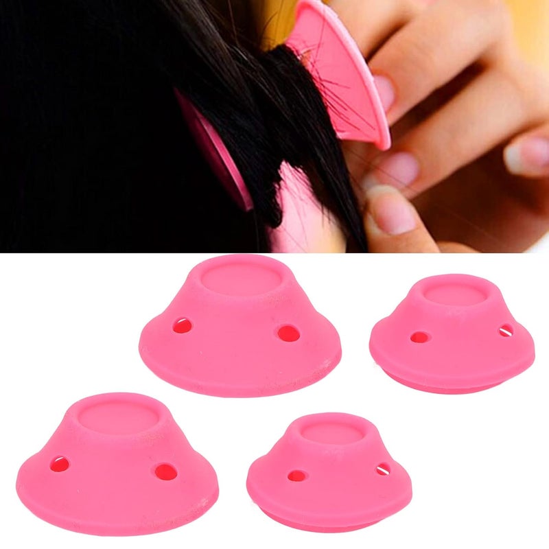 comfrt Silicone Hair Rollers Set,20Pcs Mushroom Shaped Hair Curlers,Heatless Rose Red Hair Curlers Set for Women Girls Long Medium Short Hair - Image 3