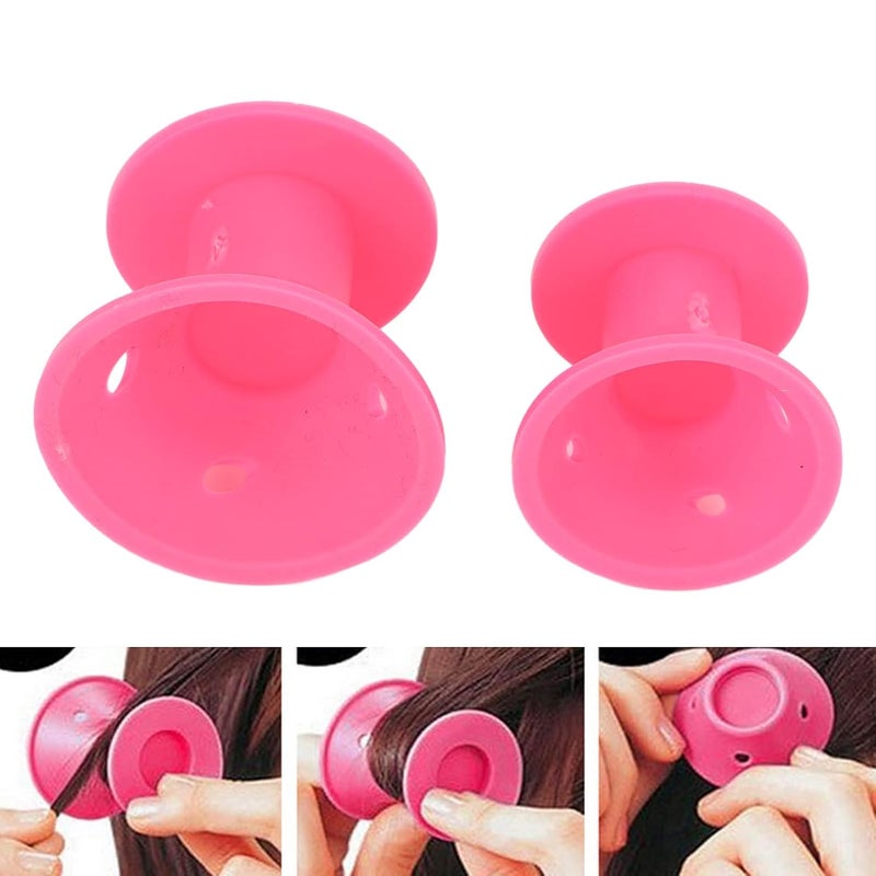 comfrt Silicone Hair Rollers Set,20Pcs Mushroom Shaped Hair Curlers,Heatless Rose Red Hair Curlers Set for Women Girls Long Medium Short Hair - Image 5