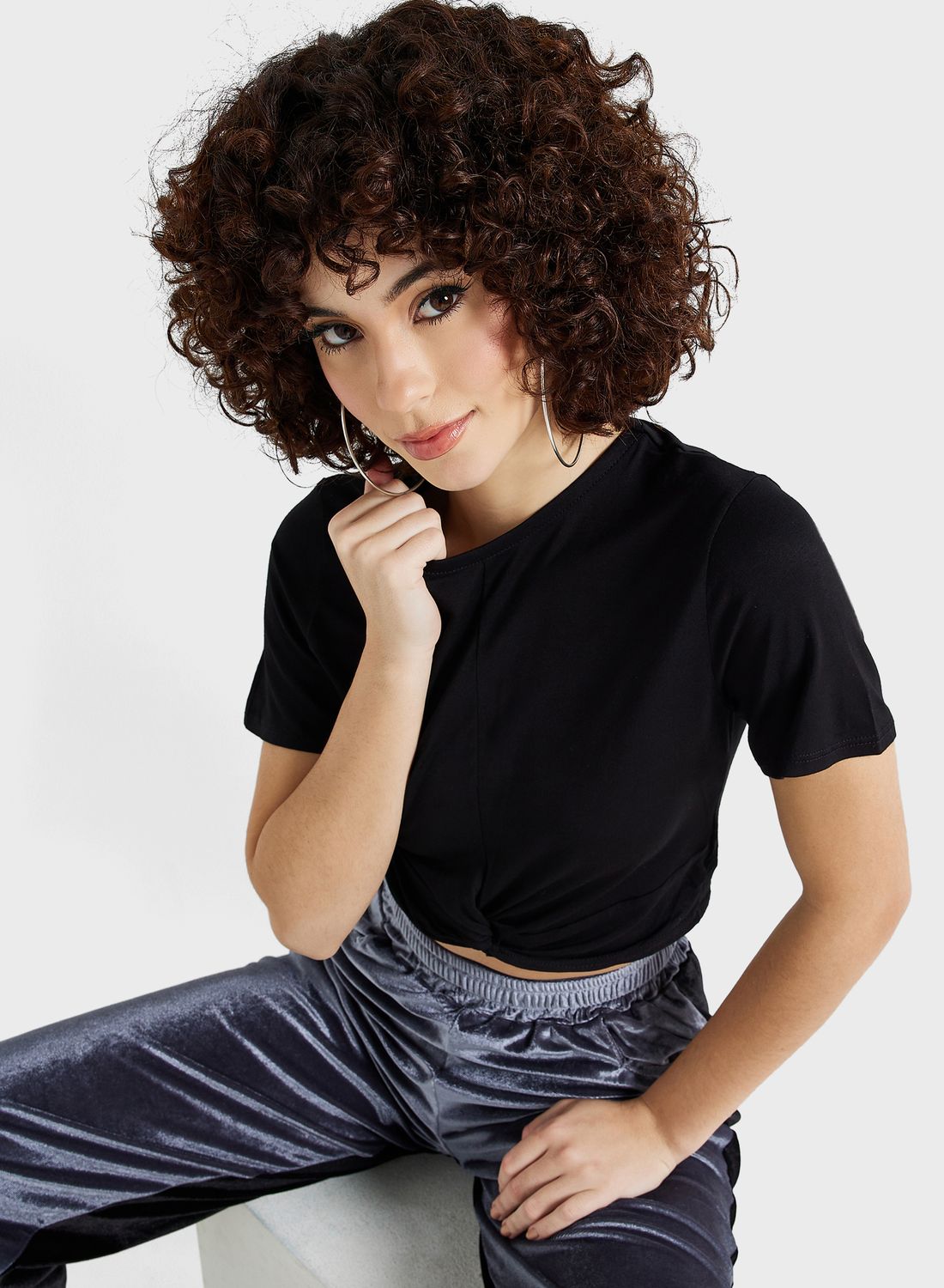 boohoo frill top