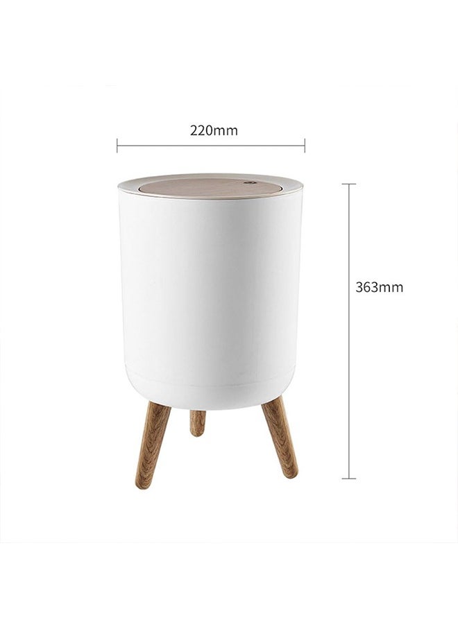 TodyJeyHo Trash Can Nordic Style Trash Can Push Top Trash Can with Lid Kitchen/Bathroom Trash  - Image 3