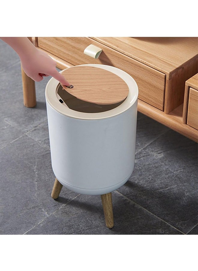 TodyJeyHo Trash Can Nordic Style Trash Can Push Top Trash Can with Lid Kitchen/Bathroom Trash  - Image 5