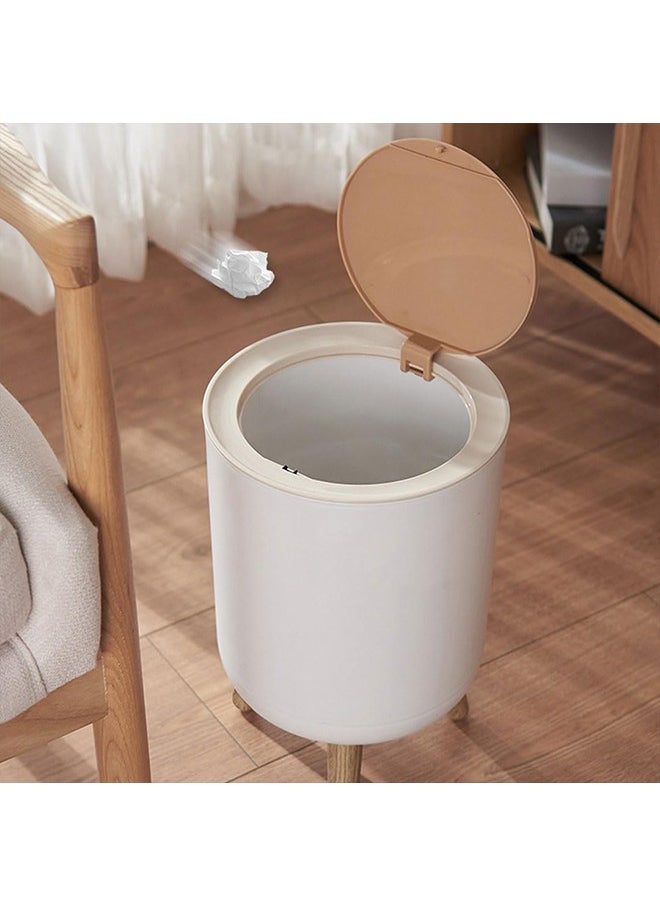 TodyJeyHo - Trash Can Nordic Style Trash Can Push Top Trash Can with Lid Kitchen/Bathroom Trash - Image 1