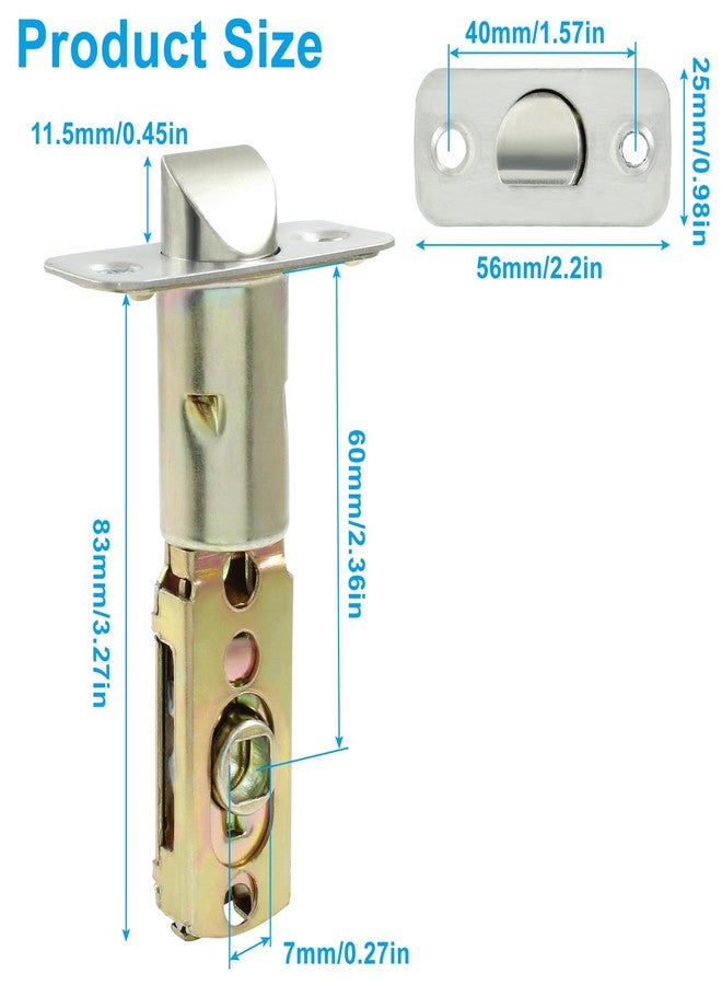 Cionyce Tubular Mortice Latch, Passage Door Latch, Adjustable Square Latch Size 60/70mm, Replacement Entry Latch for Lever Door Handles, Internal Door Handles - Image 2