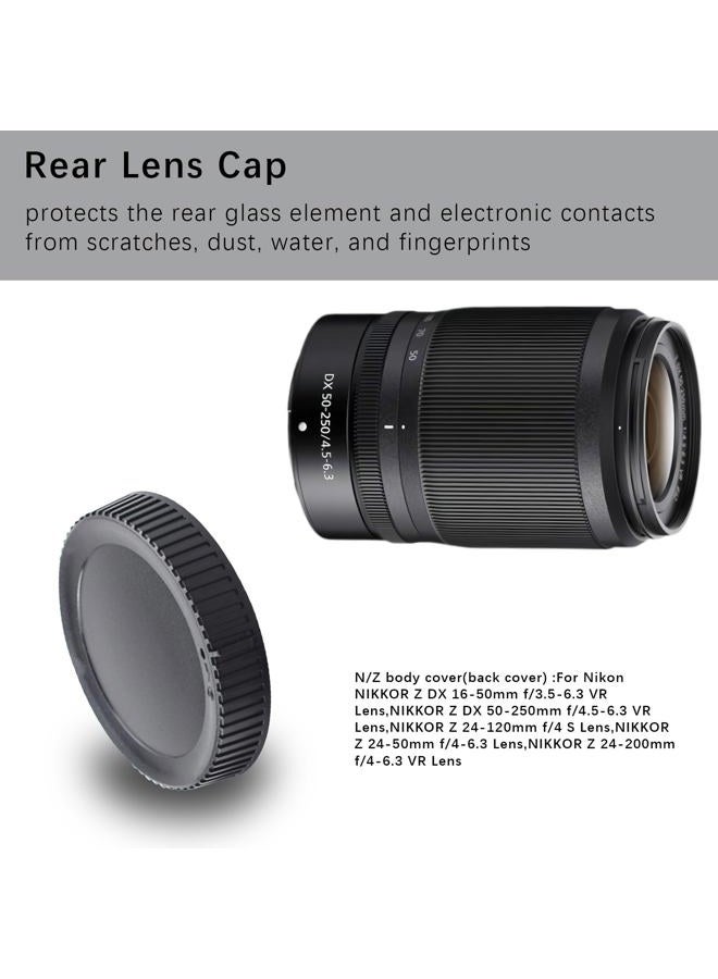 AMOTOK Z Camera Body and Rear Lens caps,Compatible with Z Mount Cameras Mirrorless Digital Camera–Z9,Z7,Z7 II,Z6,Z6 II,Z5,Z50 Cameras and Z 24-70mm f/4 S,Z 24-200mm f/4-6.3 VR Lens - Image 3