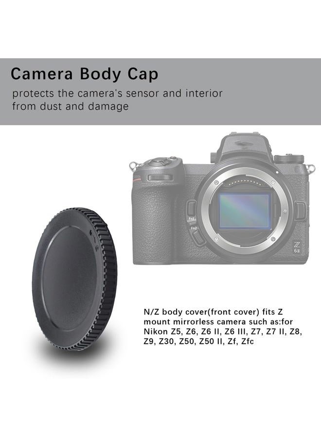AMOTOK Z Camera Body and Rear Lens caps,Compatible with Z Mount Cameras Mirrorless Digital Camera–Z9,Z7,Z7 II,Z6,Z6 II,Z5,Z50 Cameras and Z 24-70mm f/4 S,Z 24-200mm f/4-6.3 VR Lens - Image 2