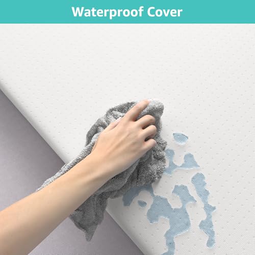 YENING Organic Cotton Pack and Play Mattress Pad Breathable 38x26 Waterproof Baby Mattress for Pack N Play Matress Topper Waterproof with Strap White - Image 5