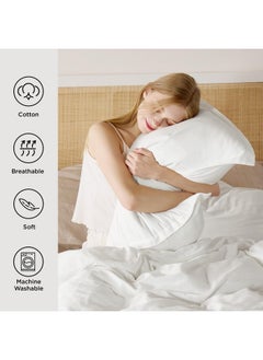 Bedsure Bedsure 100% Muslin Cotton Duvet Cover King Size - Ultra-Soft, Breathable & Lightweight - Linen Like Gauze Comforter Cover Set with Zipper Closure and Corner Ties (White, King, 104"x90")  - Image 4