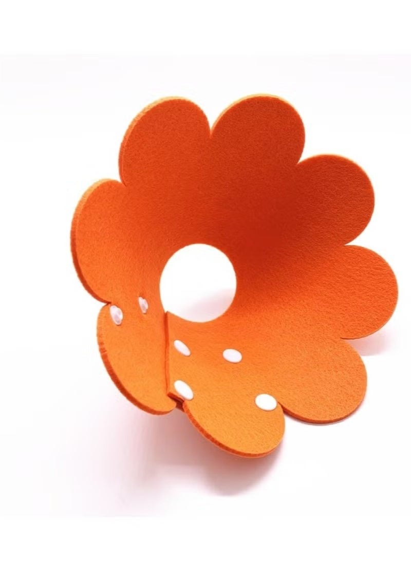 طوق إليزابيث للتعافي للقطط والكلاب، مخروط زهرة ناعم قابل للتعديل لحماية الجروح، طوق خفيف الوزن للحيوانات الأليفة مزود بتصميم زر ضغط - Image 4