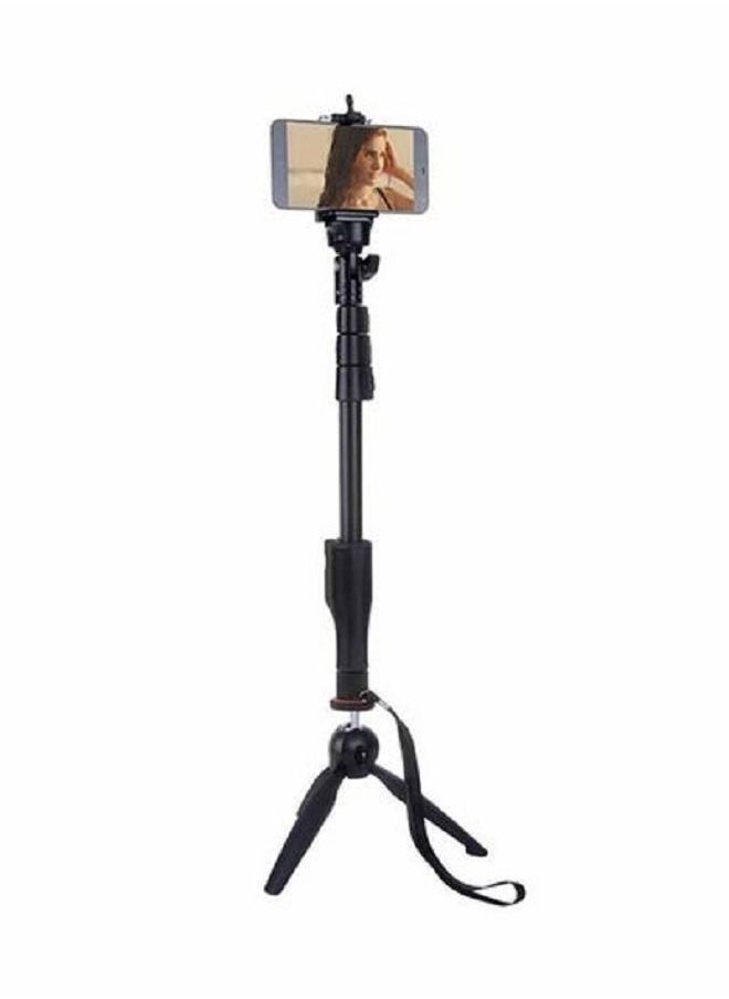 Generic - Selfie Stick With Tripod And Remote Camera Shutter Function Via Bluetooth Black It Helps You To Take Selfies By Yourself Without The Need Of Others' Help - Image 1