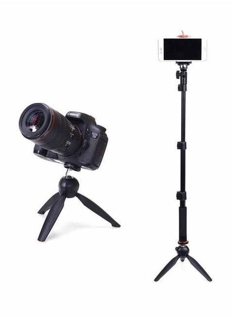 Selfie Stick With Tripod And Remote Camera Shutter Function Via Bluetooth Black It Helps You To Take Selfies By Yourself Without The Need Of Others' Help