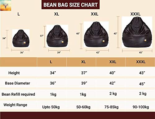 TRUE 2 F Orange Large Bean Bag Cover Without Beans with Black muddha - Image 2
