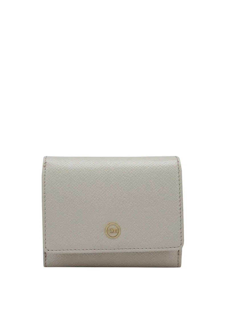 Da Milano Da Milano Women's Monogram Patterned Leather Continental Wallet - Cream (LW-10028A-OL)