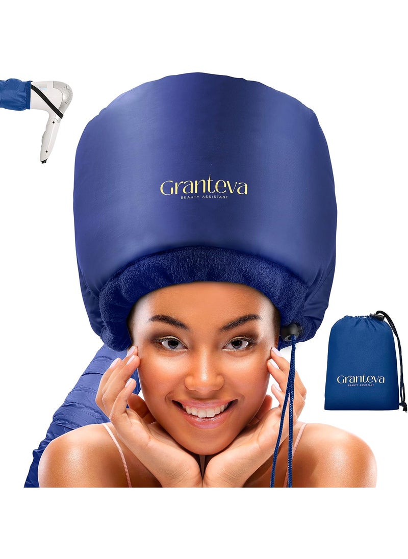 Granteva - Hair Dryer Bonnet wA Headband Integrated That Reduces Heat Around Ears  Neck  Blow Dryer Attachment for Hair Dryer Speeds Up Drying Time - Image 1