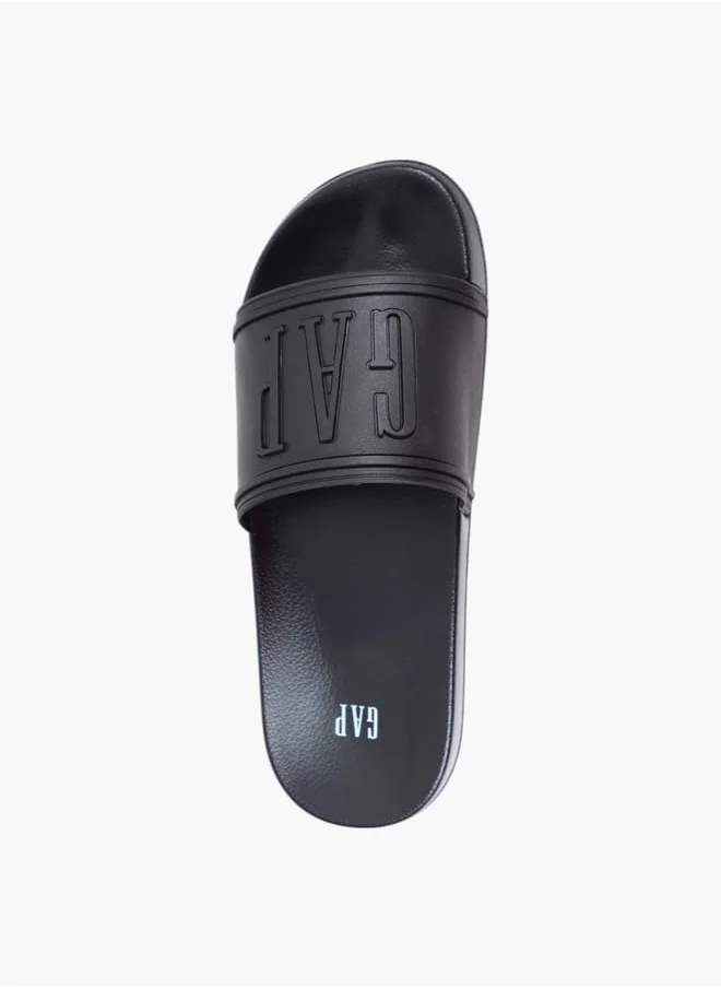 GAP Gap Men's Logo Embossed Slip-On Beach Slides