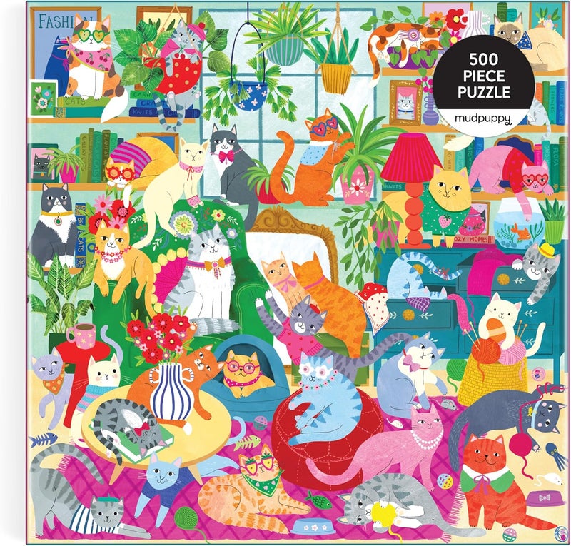 Mudpuppy Affordable trusted craftsmanship Caturday Afternoon 500 Piece Family Puzzle All-item unified delivery - Image 3