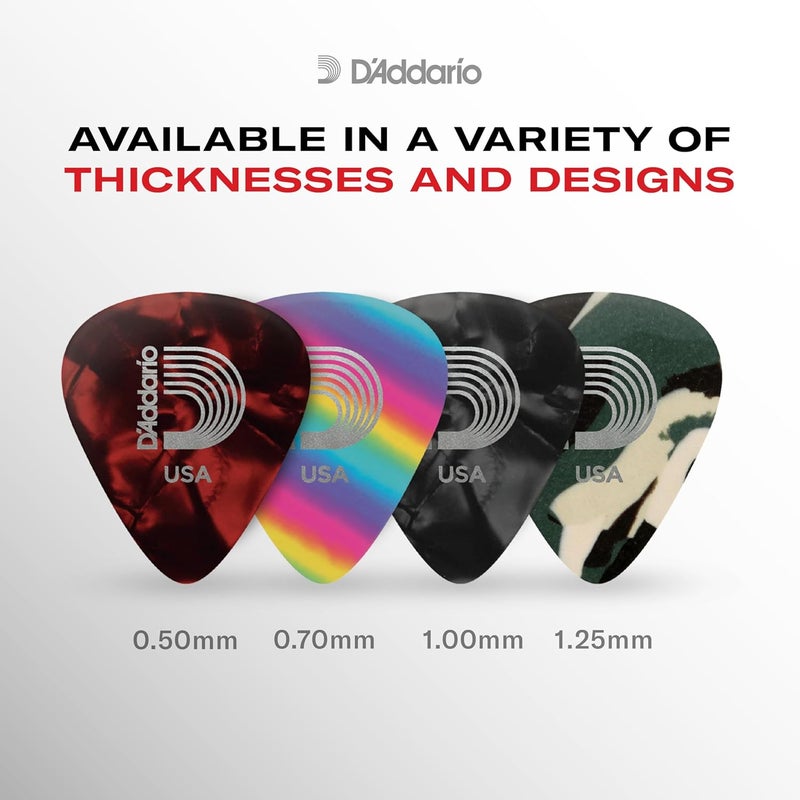 D'Addario Checkerboard Celluloid Guitar Picks - 10 Pack - Image 4