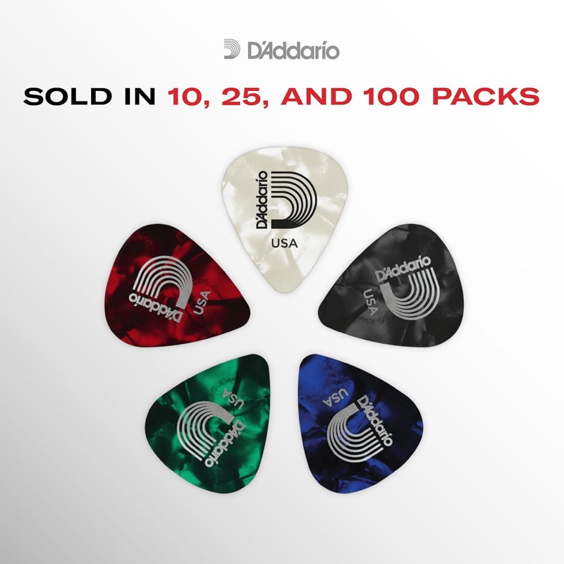 D'Addario Checkerboard Celluloid Guitar Picks - 10 Pack - Image 5