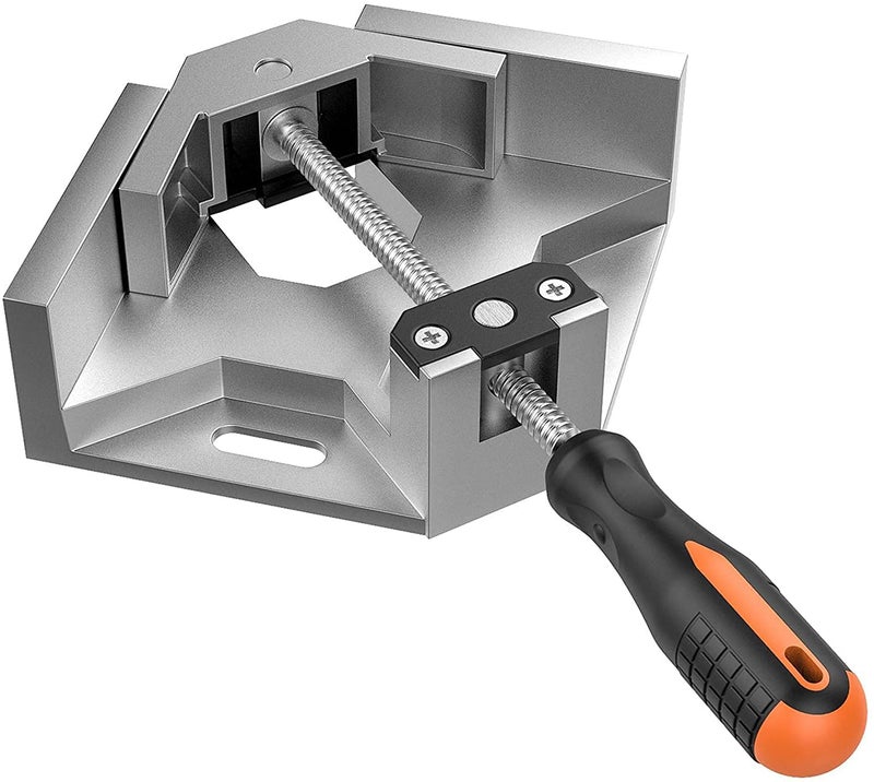 Inditrust 90° Right Angle Clamps/Corner Clamp tools for Carpenter, Welding, Wood-working, Engineering, Photo Framing (Single Handle Corner Clamp) grey - Image 1