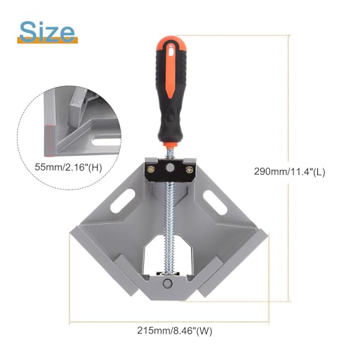 Inditrust 90° Right Angle Clamps/Corner Clamp tools for Carpenter, Welding, Wood-working, Engineering, Photo Framing (Single Handle Corner Clamp) grey - Image 3