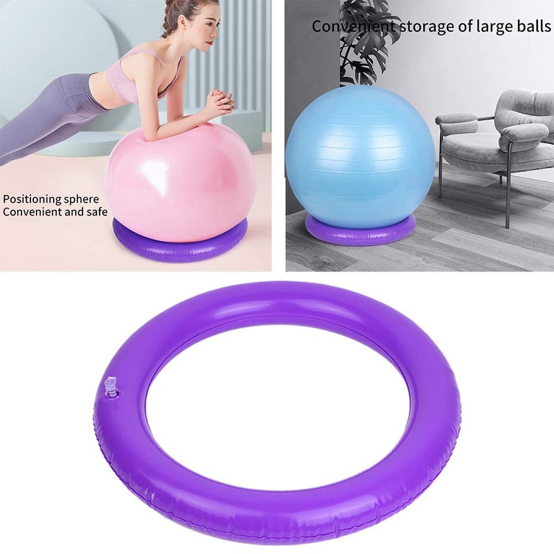 SZTLKHH Yoga Ball Baseï¼ŒFixed Ring Round PVC Anti Slip Stable, Fitness Ball for Home Gym, Office, Improves Back Pain, Posture & Balance, Exercise(1Pcs Purple) - Image 4