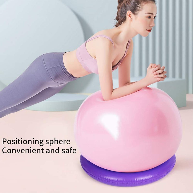 SZTLKHH Yoga Ball Baseï¼ŒFixed Ring Round PVC Anti Slip Stable, Fitness Ball for Home Gym, Office, Improves Back Pain, Posture & Balance, Exercise(1Pcs Purple) - Image 3