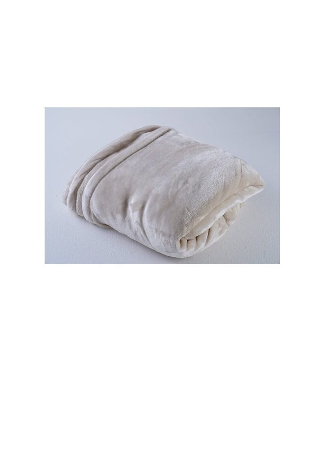 Pan Home - PAN Home Home Furnishings Ultra Plush Blanket 150X200 cm- Beige - Image 1