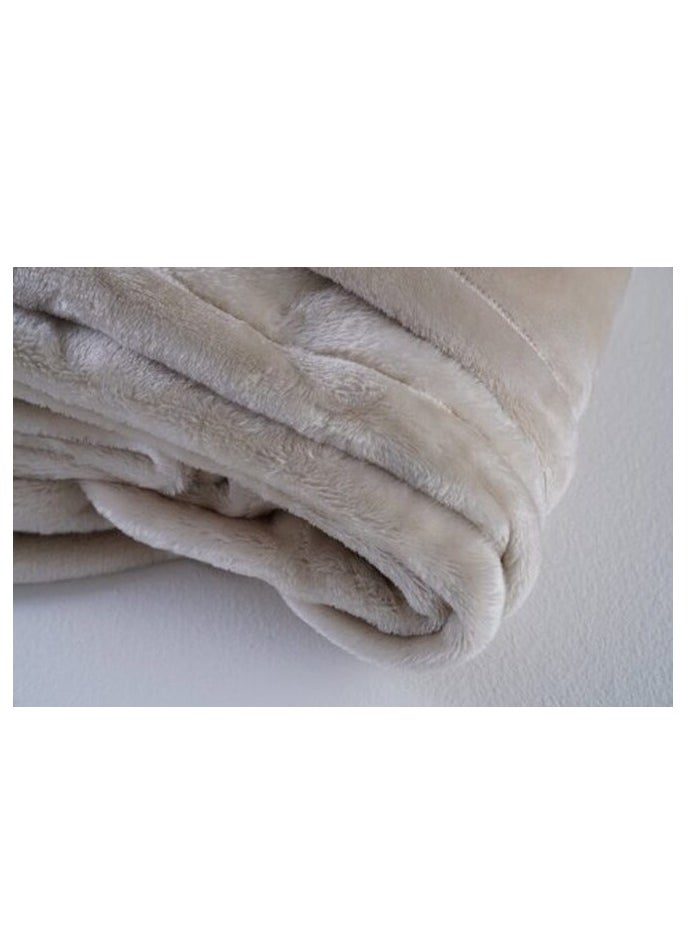 Pan Home - PAN Home Home Furnishings Ultra Plush Blanket 150X200 cm- Beige - Image 1