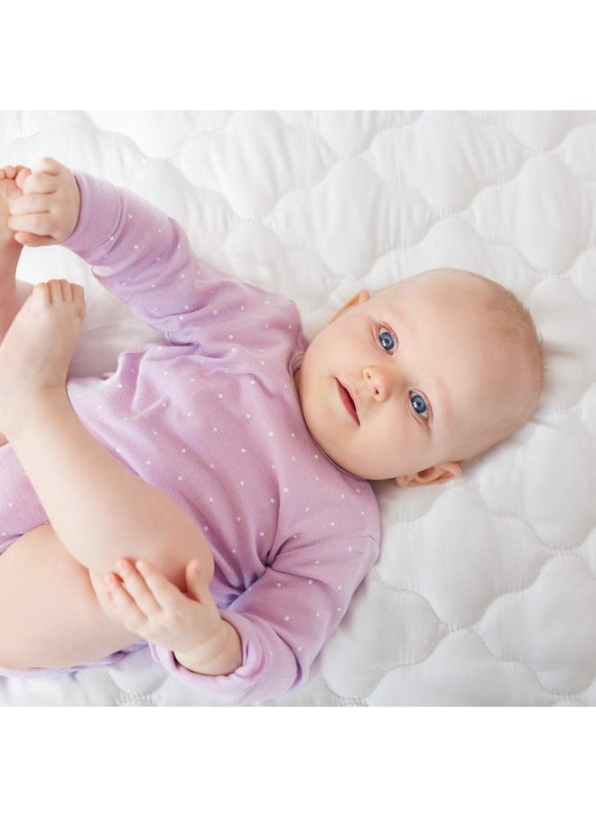 Moonsea Pack and Play Mattress Pad (6 Sizes), Compatible with Pamo Babe Portable Playard, Pack and Play Mattress Sheets Cover Protector Waterproof Soft Quilted, Pack and Play Sheets Fitted  - Image 5