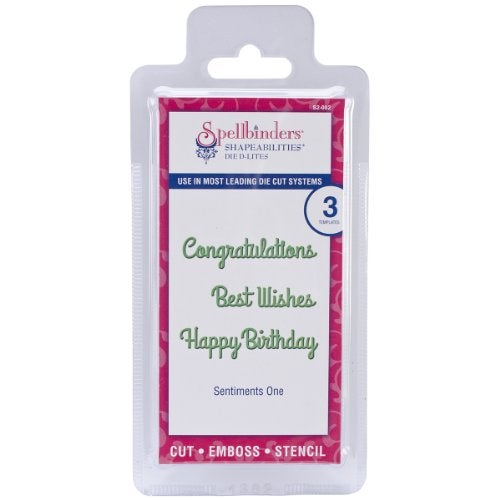 Spellbinders Shapeabilities Die D-Lites, Sentiments 1,Brown,393639 - Image 5