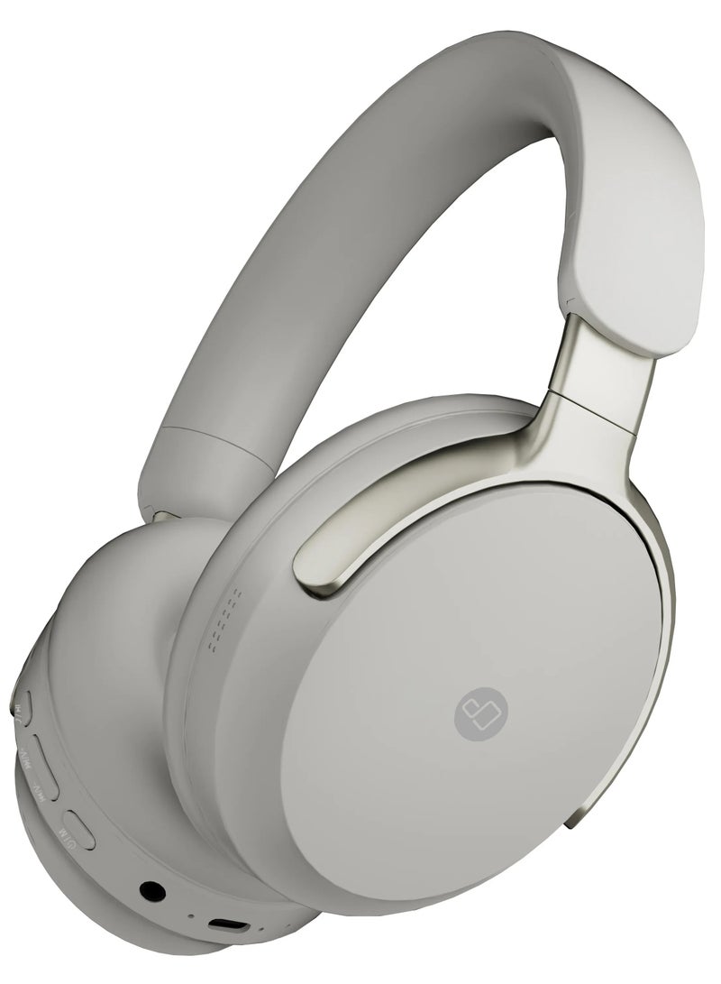 ProOne ProOne PHB3580 ANC Wireless Headphones Active Noise Cancelling Over-Ear Bluetooth 5.3 Headset with TF Card, Long Battery, Comfortable for Travel & Work (White)  - Image 1