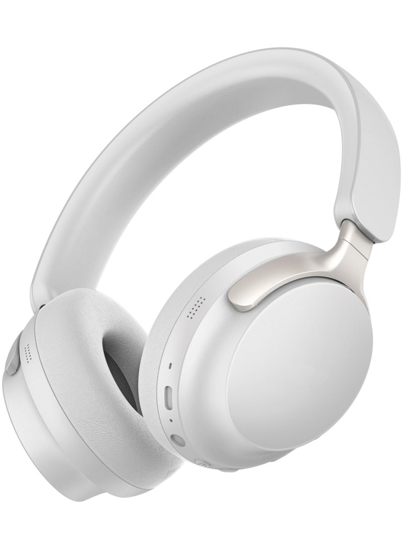 ProOne ProOne PHB3580 ANC Wireless Headphones Active Noise Cancelling Over-Ear Bluetooth 5.3 Headset with TF Card, Long Battery, Comfortable for Travel & Work (White)  - Image 2