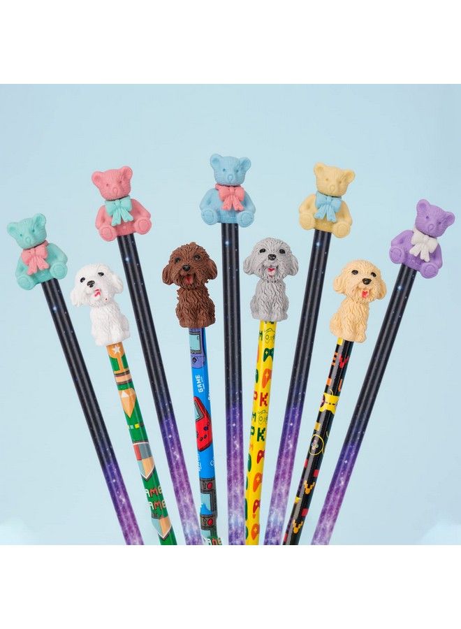 Kolewo4ever 80 Pieces Cute Animal Eraser Dog Bear Monkey Squirrel Pencil Erasers Puzzle Eraser Toys Pencil Mini Erasers Novelty Top Erasers For Party Favors Classroom Rewards Prizes Carnival Gifts Mixed Color - Image 5